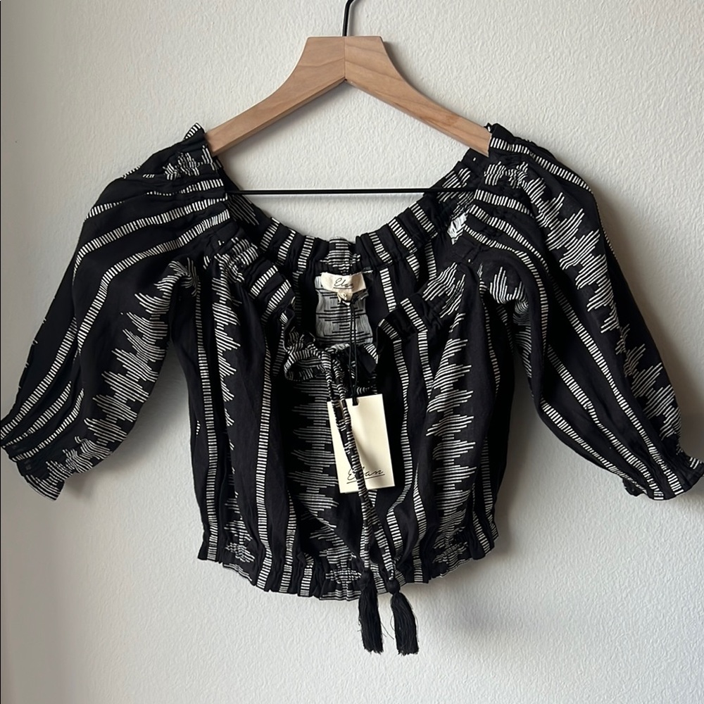 NWT Elan Boho Off Shoulder Crop Top Size Medium